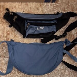 Black and Blue Waist Bags